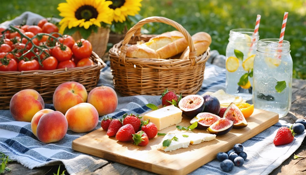 farmers market picnic stroll