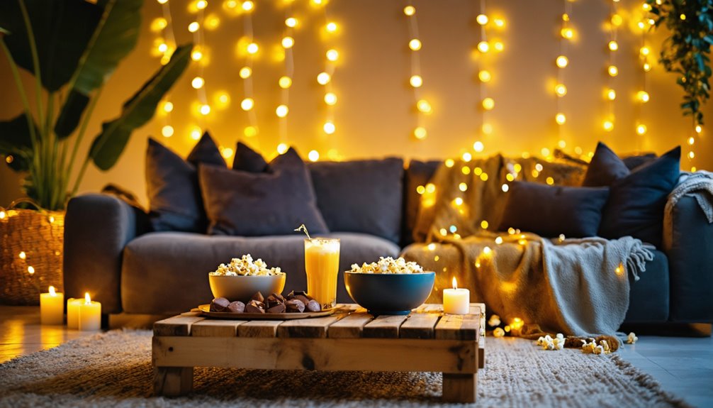 cozy cinematic blanket fort ambiance