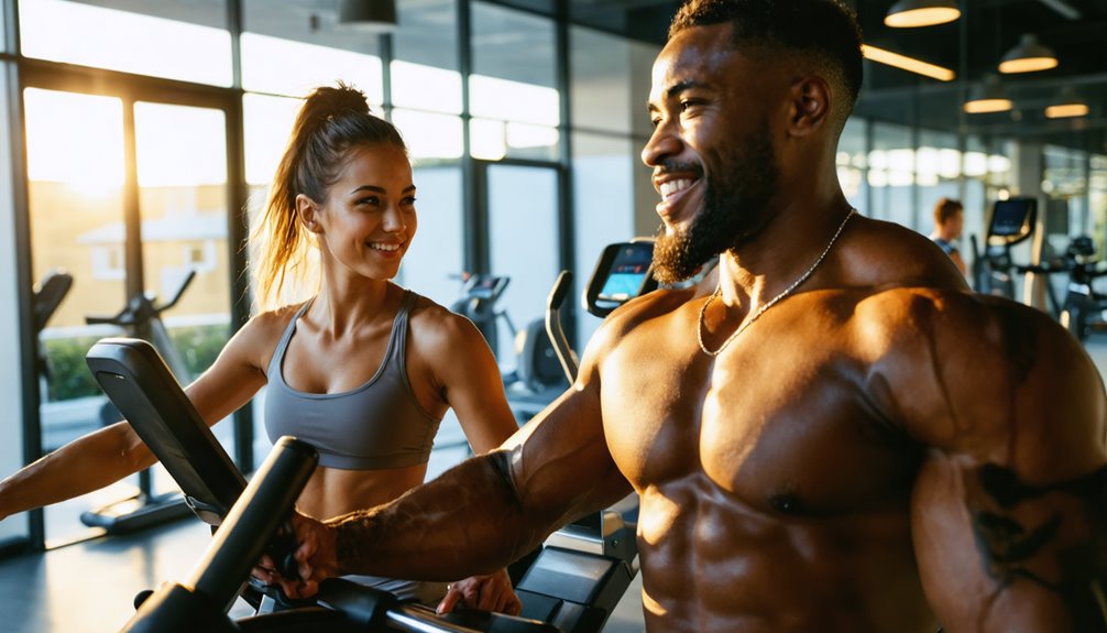 confident gaze subtle mirrored energy