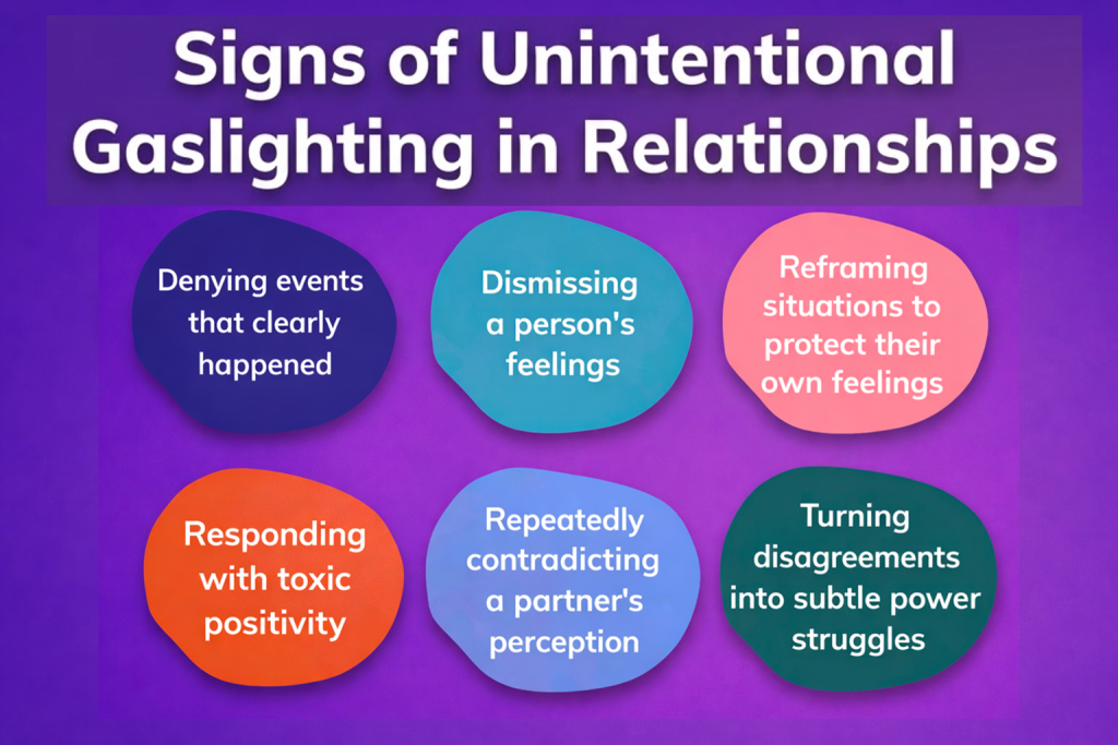 Signs of unintentional gaslighting in relationships